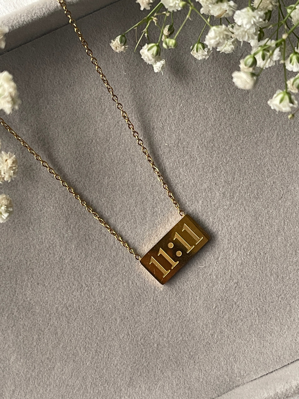 11:11 Gold Pendant – Manifestation Moment Necklace