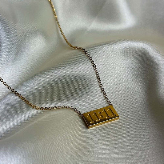 11:11 Gold Pendant – Manifestation Moment Necklace