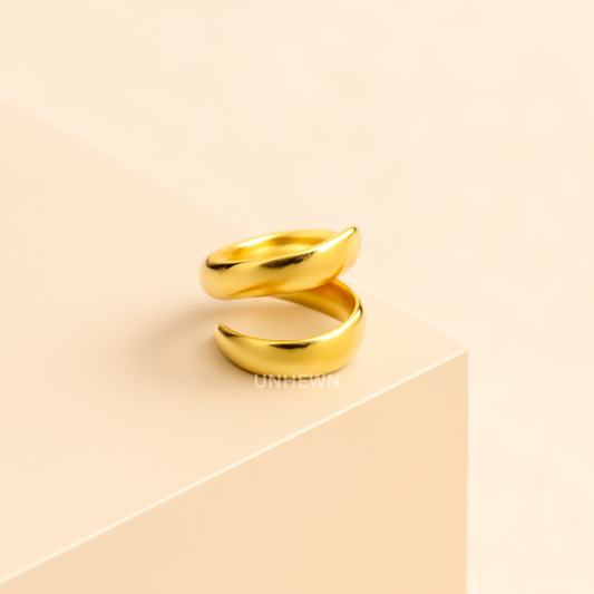 Golden Arc Wrap Ring